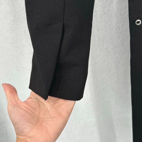 NWT Zara Black Box Pleat Belted Long Sleeve Collared Mini Blazer Dress Size XS - Picture 6 of 11